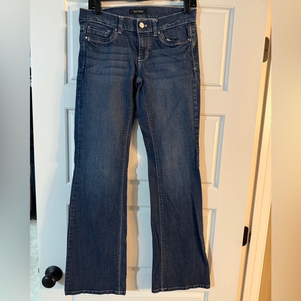 White House Black Market Noir Flare Leg Jeans